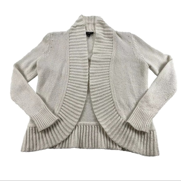 Talbots Open Front Cardigan Sweater Angora Rabbit Hair Cozy Knit Women S Granola - Picture 1 of 10